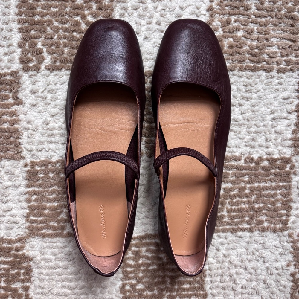 Madewell Brown Leather Loafers Slip-On Flats